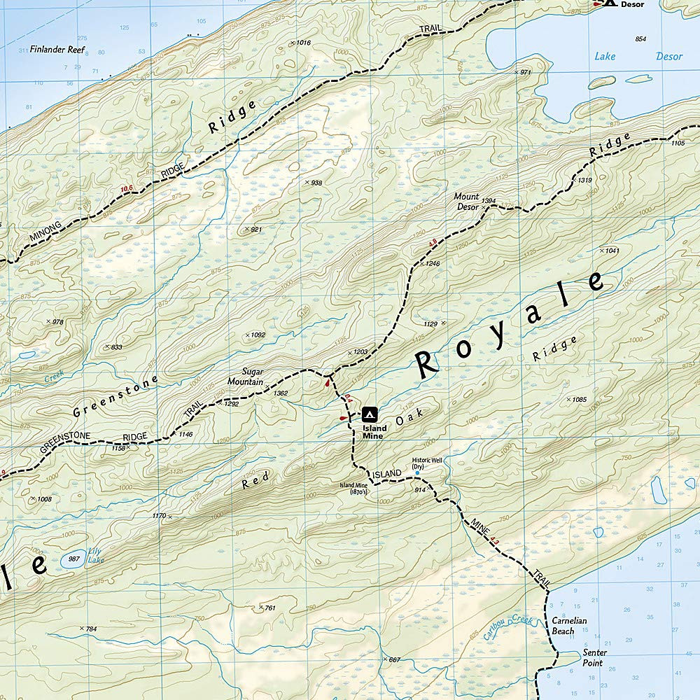 National Geographic Isle Royale National Park Trail Map